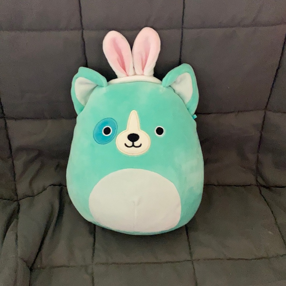 Blue easter dog squishmallow